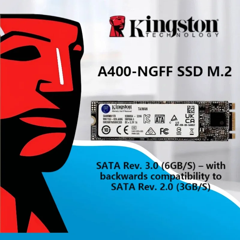 Kingston A400-NGFF SSD M.2 2280 Internal Solid State Drives 2TB 1TB 480G 240G 120G M.2 SSDs SATA Hard Disk for Laptop Desktop PC