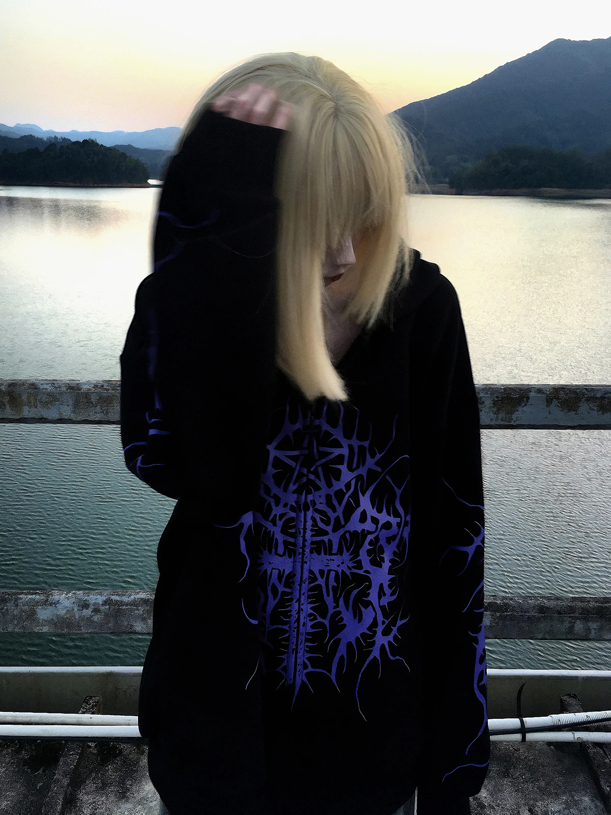 Gothic Dark Style Hoodie Sweatshirt Women's Loose Outerwear T-shirt Original Design Printed Cultural Subgroup Jacket