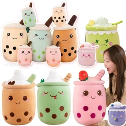 10-35cm Cute Milk Tea Pillow Kawaii Soft Stuffed Plush Toys Fruit Boba Tea Plushie Toy For Boys And Girls Birthday Gifts