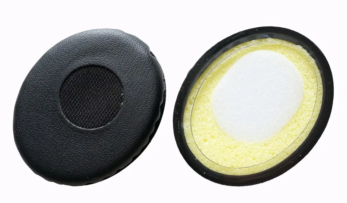 V-mota-on-earヘッドフォン用レザークッション、sendheiser hd238 hd228 hd229 hd2hd219 hd220と互換性のあるヘッドパッドブラック