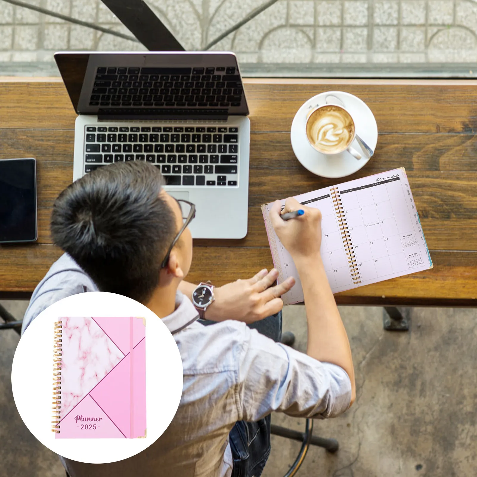 

Ежедневник-планировщик A5 на 2025 год: ежемесячный, еженедельный, ежедневный, на английском языке, на спирали. Для офиса, школы, учебы. Блокнот-органайзер для расписания.