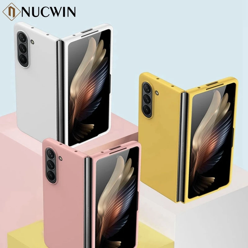 For Samsung Galaxy Z Fold 3 4 5 6 Case Fashion Matte Macaron Solid Color Cases Ultra Thin Fold 6 Fold 5 Shockproof Armor Cover