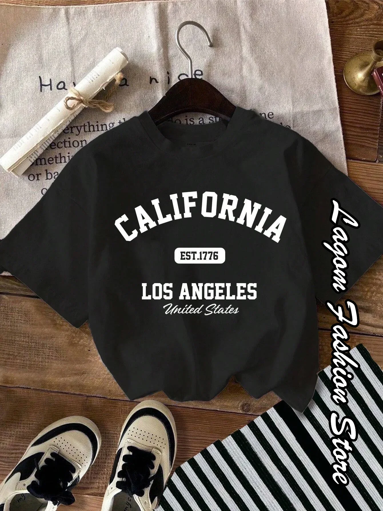 Summer Women California T-Shirt American Vintage Cotton O-Neck Tops Tees Fashion Los Angeles Clothing Female Casual Streetwear