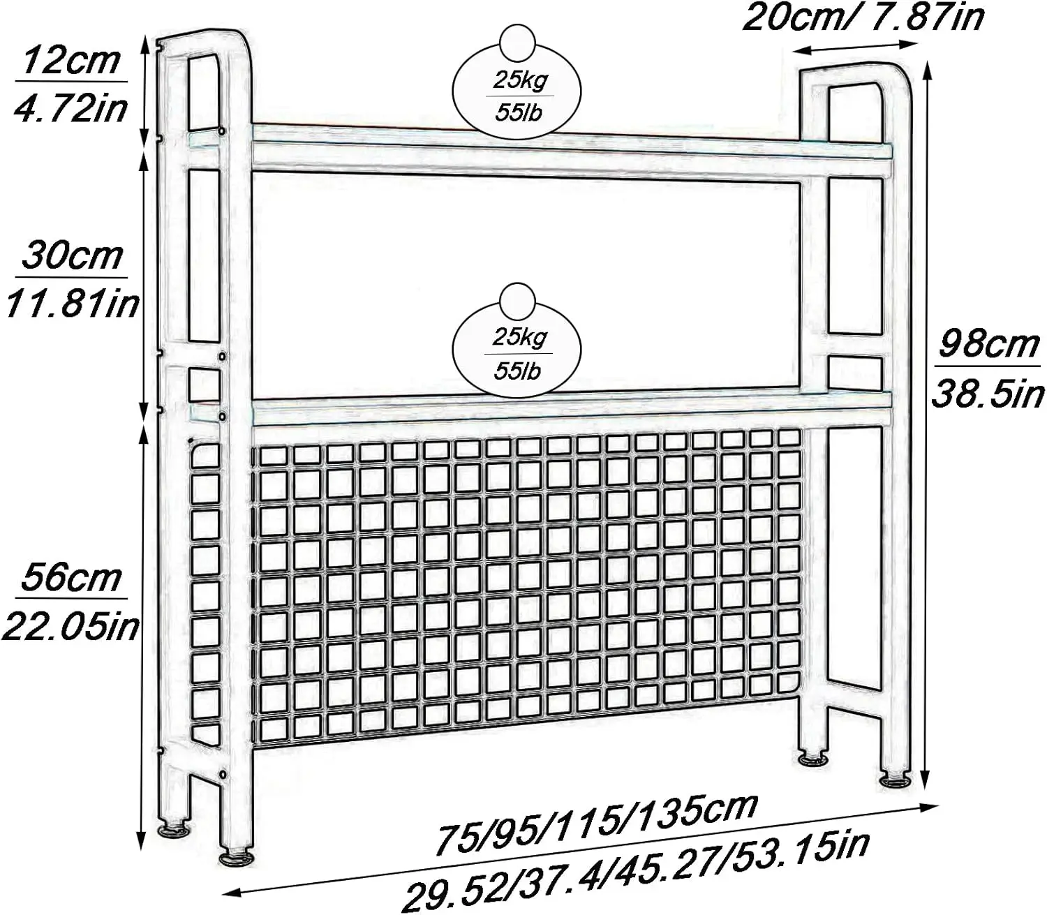 2-Tier Desktop Hutch Bookshelf Metal Desk Shelf Dorm Bookcase For Computer Desk Countertop Storage Organizer Display Rack For