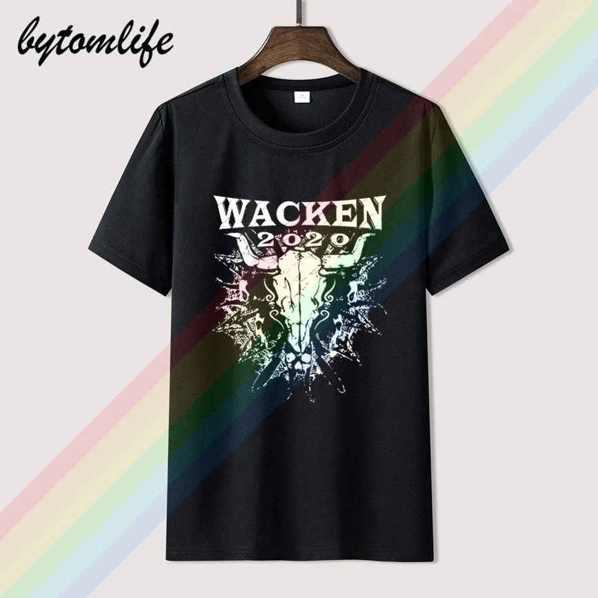 

2020 Wacken Judas Priest Wacken Music Festival 2020 Black Unisex T Shirt Men's Women's 100% Cotton Short Sleeves Tops Tee