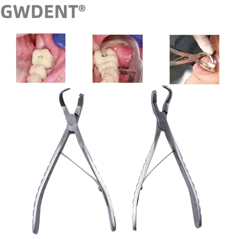 1pc Dental Crown Extractor Plier Stainless Steel Teeth Crown Remover Forcep Dental Surgical Tools