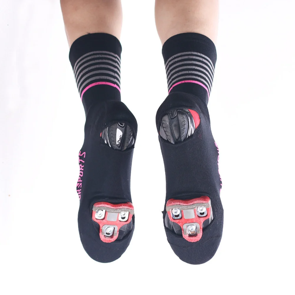 

1Pair Waterproof Cycling Shoe Covers Warm Outdoor Riding Dustproof Anti Slip High Elastic Fabric Black Bike Shoe Cover