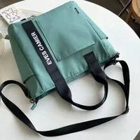 New Casual Tote Large Capacity Shoulder Bag Nylon Waterproof Canvas Handbag Simple Fashion Messenger Bags For Schoolgirl 4