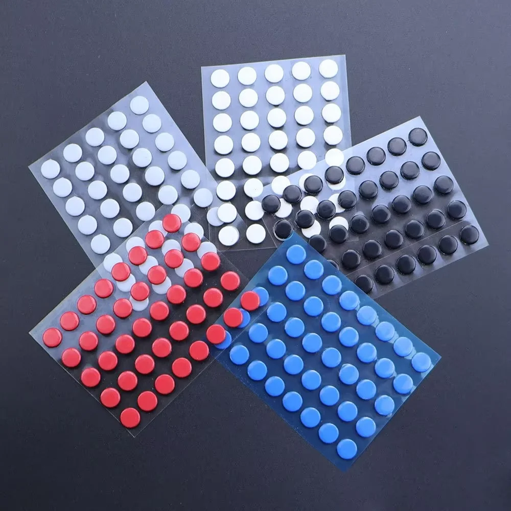 40Pcs 6.5mm Diameter 0.8mm Thickness Small Dots Universal Mouse Skates for Logitech Rubberized Mouse Foot Glide Feet Sticker