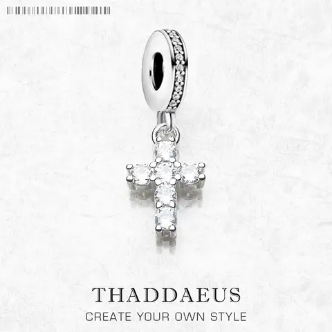 Cross Pendant 925 Sterling Silver Dangle Charm Women Vintage Fine Jewelry Powerful Elegance Gift