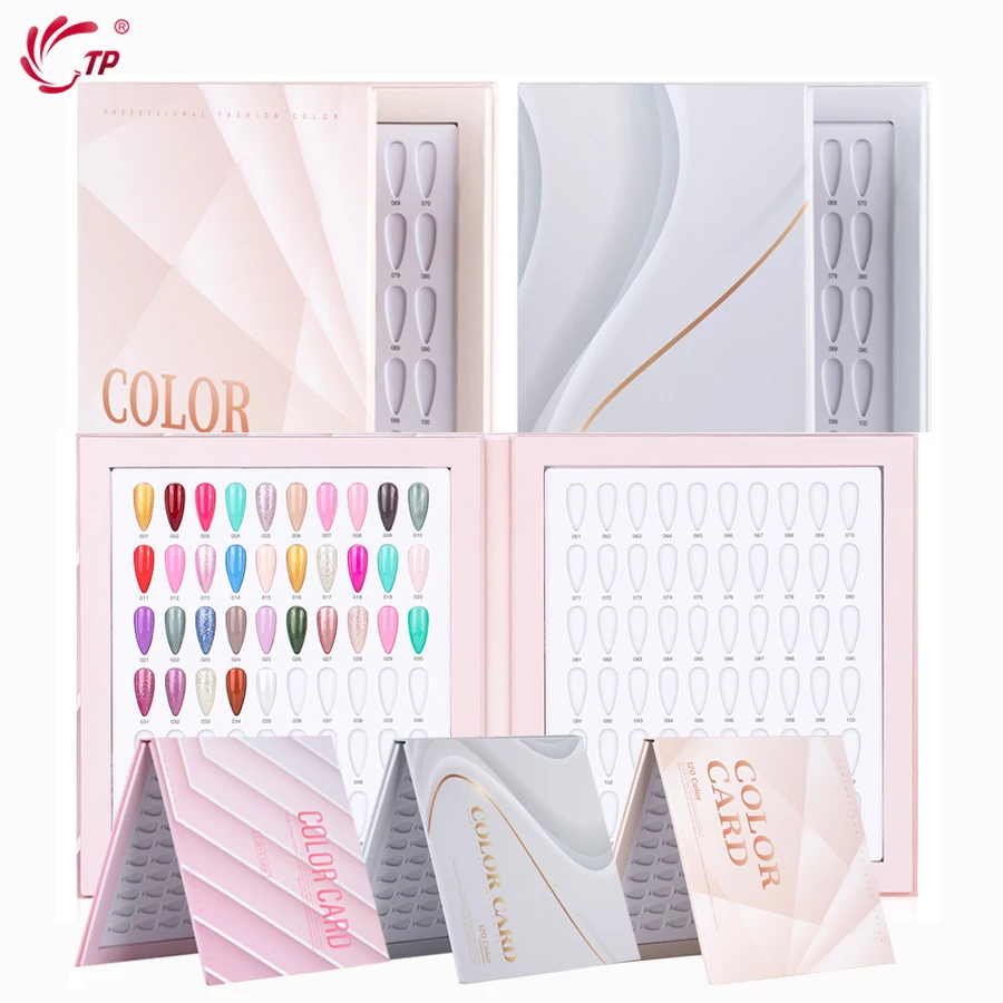 

Nail Color Chart Display UV Gel Polish Book Nail Painting Practice Design Board Fake Tips Nails Sample Display For Nail Salons