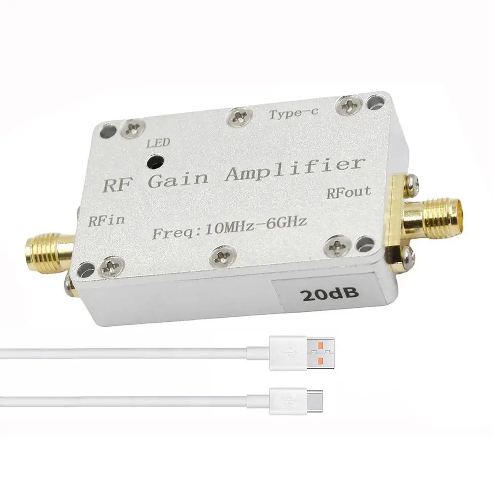 RF LNA модуль 50M-6GHz усилитель с низким уровнем шума 20 дБ/30 дБ усилитель с высоким коэффициентом усиления P/VHF/UHF/S/L/C диапазон SMA получения Interfa T9A5