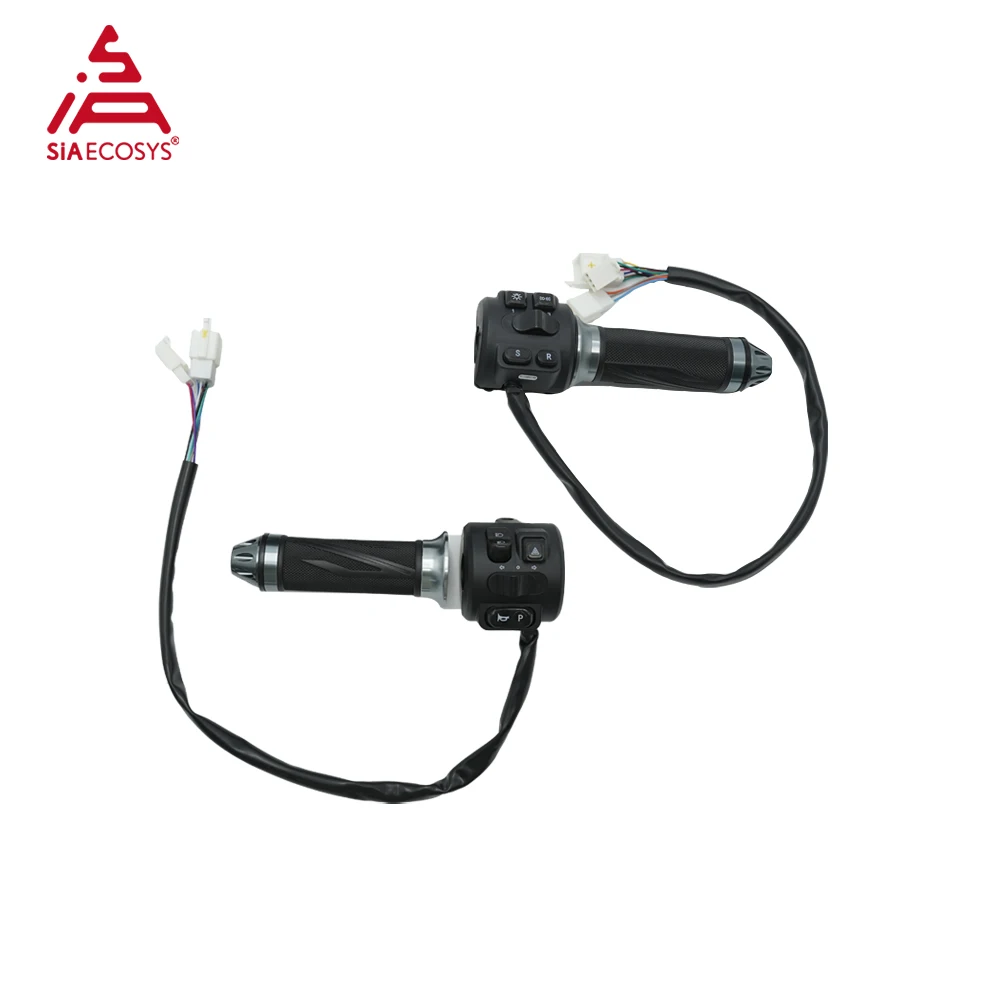 Combinazione Interruttore Acceleratore SIAECOSYS Z6 con Modalità Parcheggio, Retromarcia e Sport a 3 Velocità per Moto Z6