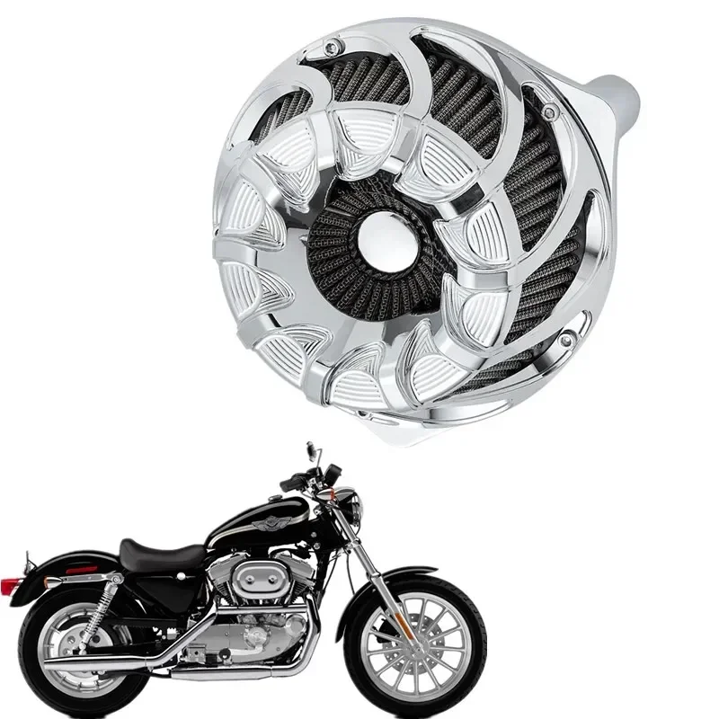 for Harley XL Sportster 883 Softail Dyna Touring Big Twin Cam FLT FLST FXDLS M8 CNC Intake Air Cleaner Filter Inverted