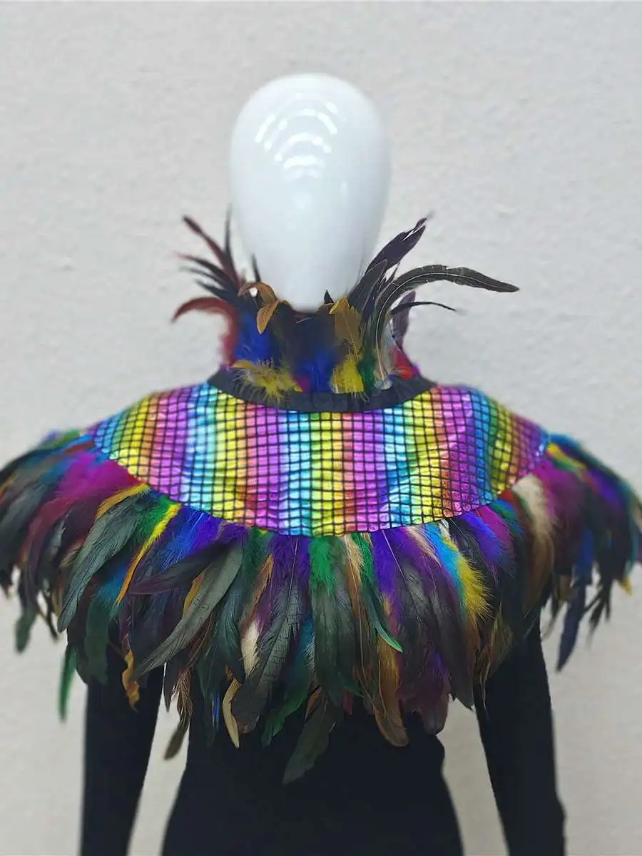 shiny-feather-cloak-shoulder-shawl-windbreaker-masquerade-ball-costume-accessories-fake-collar-scarf-neck-warmer