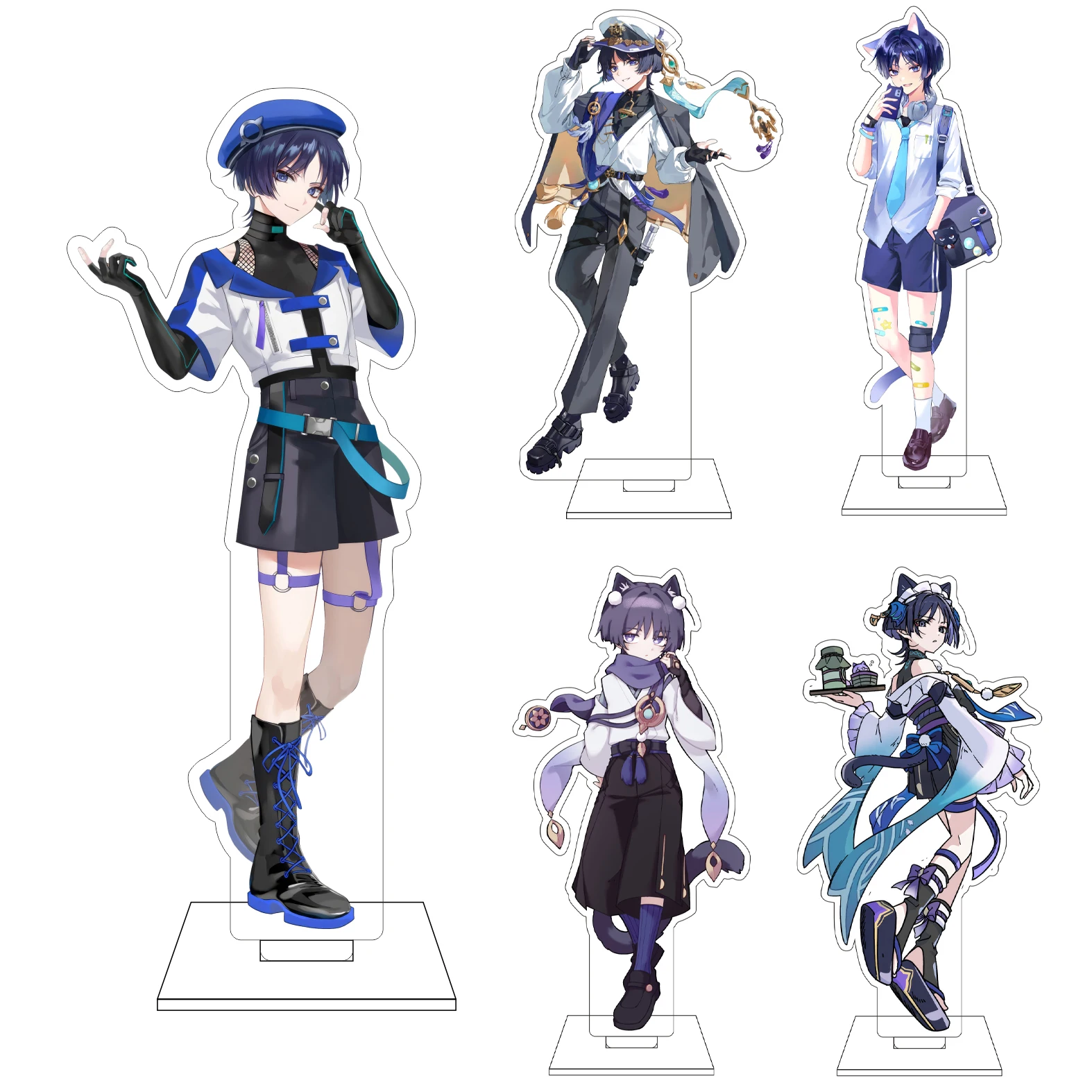 Figura Acrílica de 16CM del Anime Genshin Impact, Base de Exhibición para Cosplay, Adornos de Wanderer, Regalos
