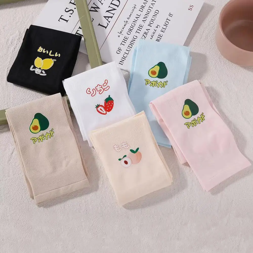 Simpatiche maniche da golf per guida da donna, fragola, avocado, protezione solare UV, maniche in seta ghiacciata, maniche rinfrescanti