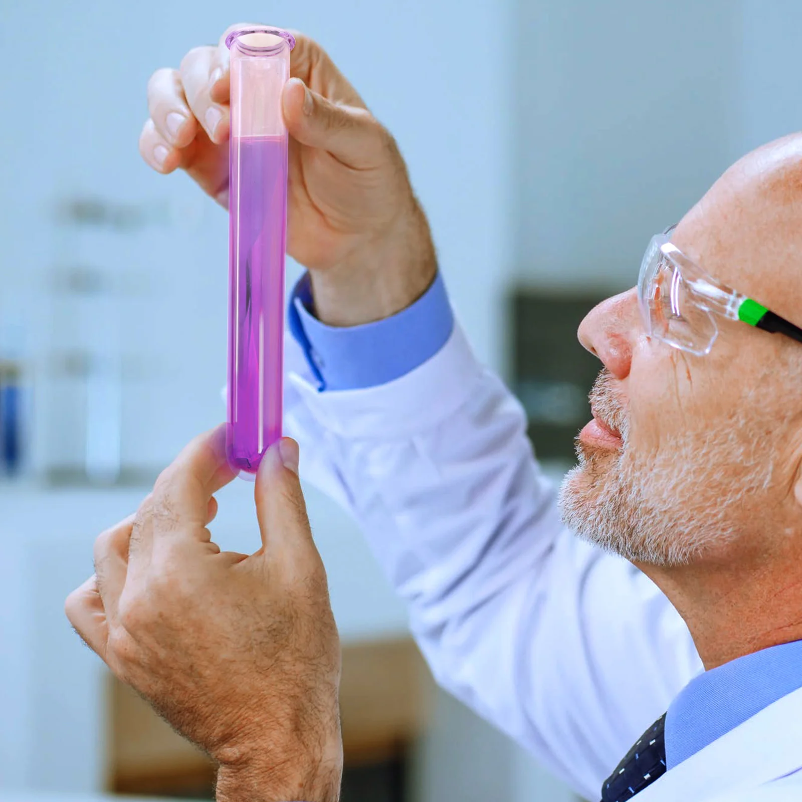 

10pcs Test Tube Wine Glass Acrylic Laboratory Science Tube For Household Experiment Multi-Function Sample Testing Accessory