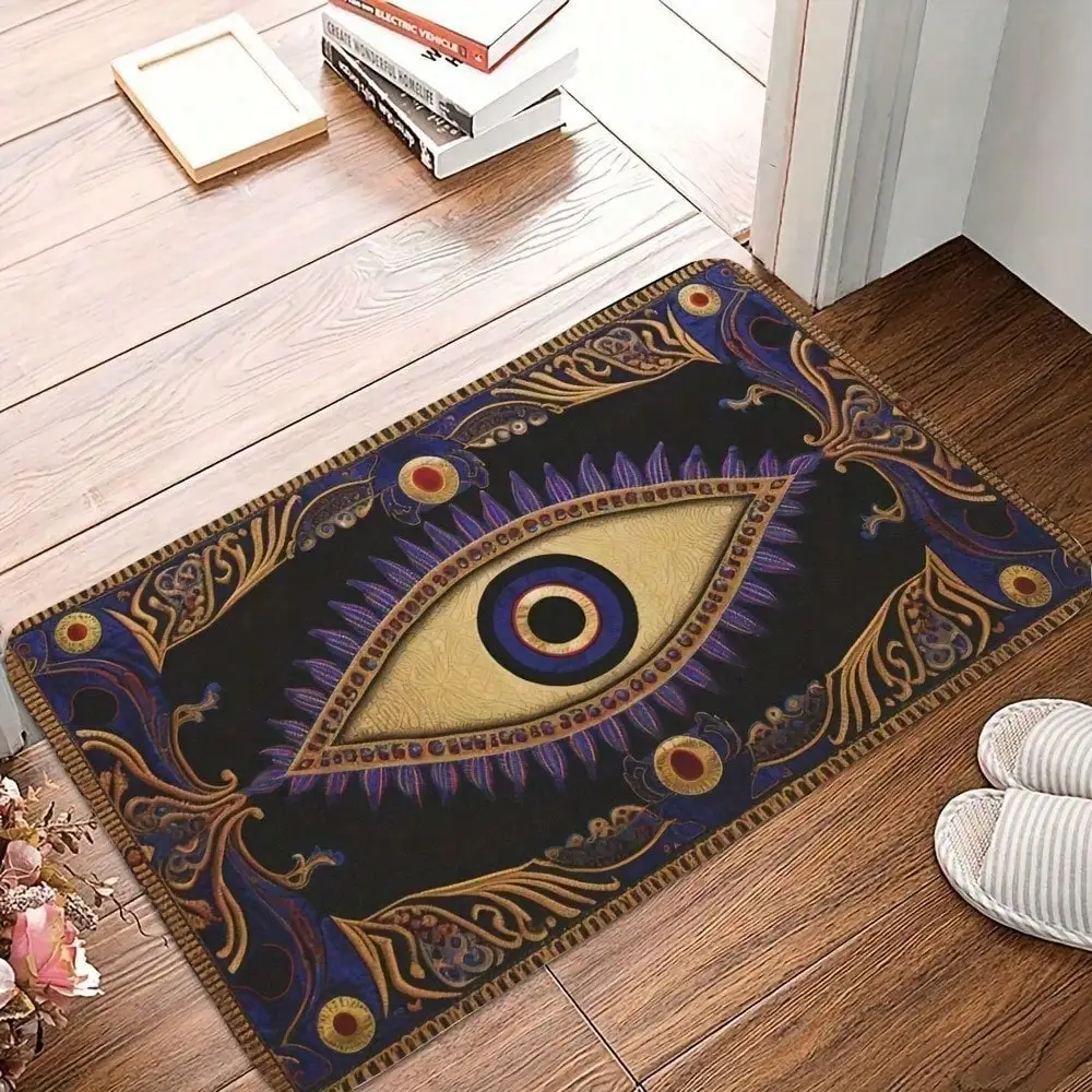 

1 шт., коврик от сглаза, напольный коврик в стиле бохо, нескользящий впитывающий коврик для ванной комнаты, духовной богемный коврик для приветствия, домашний декор для прихожей