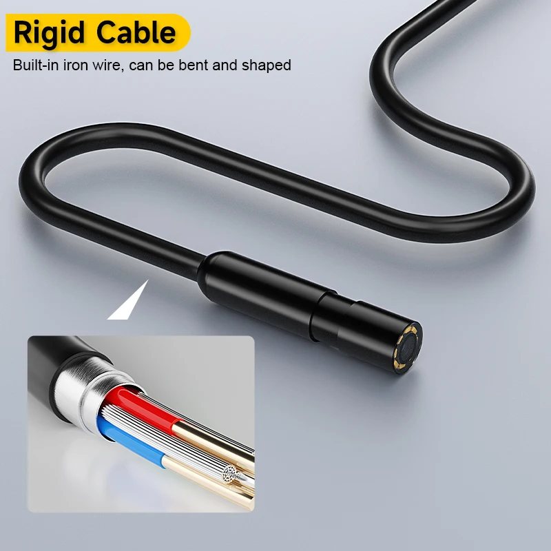 Endoskop przemysłowy z ekranem IPS 2,8'', kamera HD 720P z pojedynczą soczewką, wodoszczelna sonda 8 mm IP67 do inspekcji rur