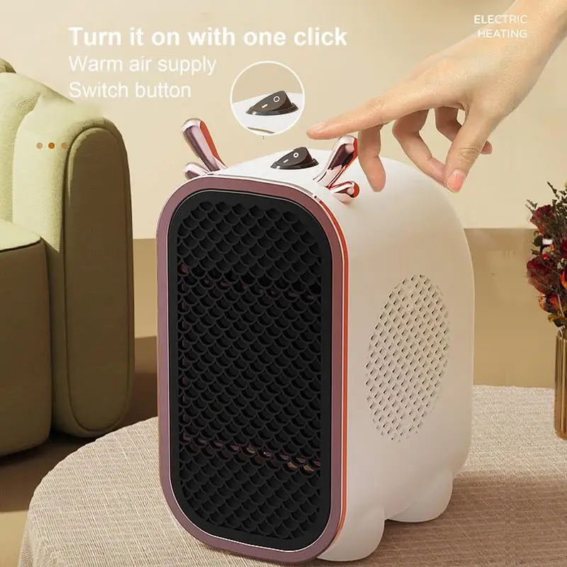 Small Desk Heater Portable Electric 800W Personal Tabletop Heater Electric Desk Heater Room Small Space Heater For Balcony