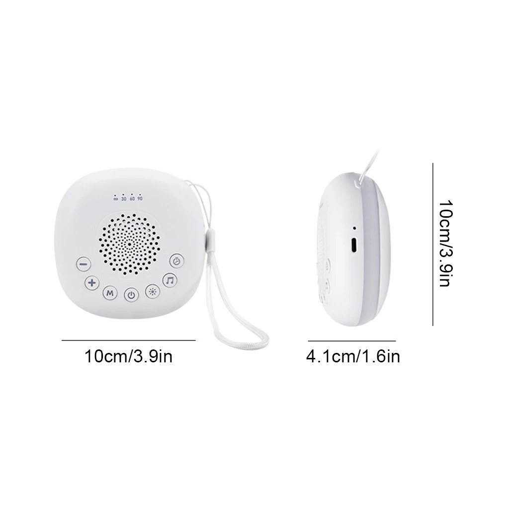 Portable White Noise Machine Baby Sleep Machine Soothing Sounds Sleep Therapy Sound Monitor Generator for Babies Adult Relax