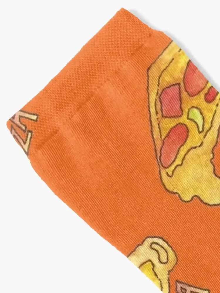 Mama Pizza in Orange Socks new year christmas stocking designer Woman Socks Men's