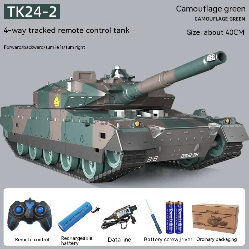 Nieuwe Rc Tank Tk-24 1200Mah Lithiumbatterij Onafhankelijk Opgeschorte Dragende Track Beter Off-Road Performance Voor Kinderen Cadeau