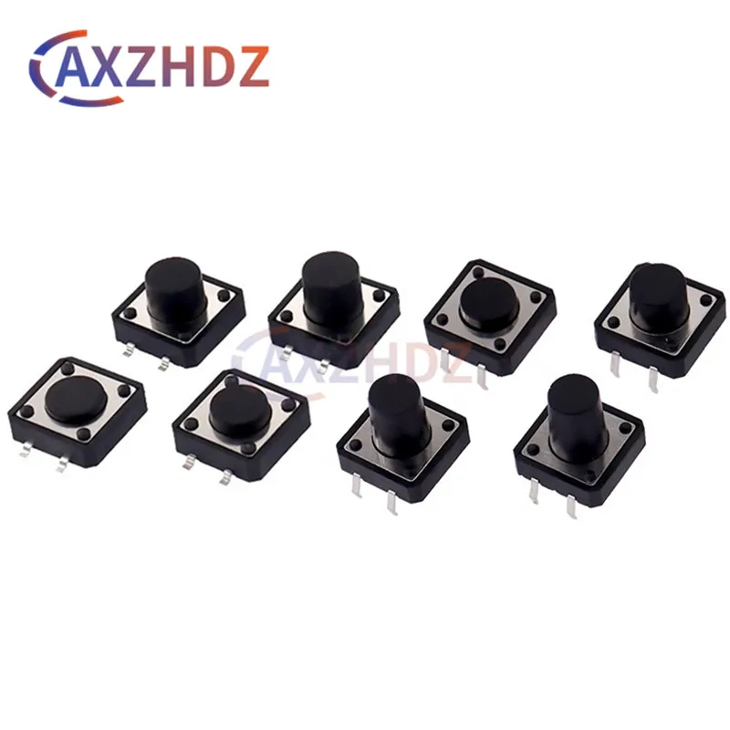 

20PCS 12×12mm SMD DIP PCB Tactile Tact Push Button Switch 4Pin Micro Switch 12*12*4.3/5/6/7/8/9/10/11/12MM B3F-4055 12*12*7.3mm