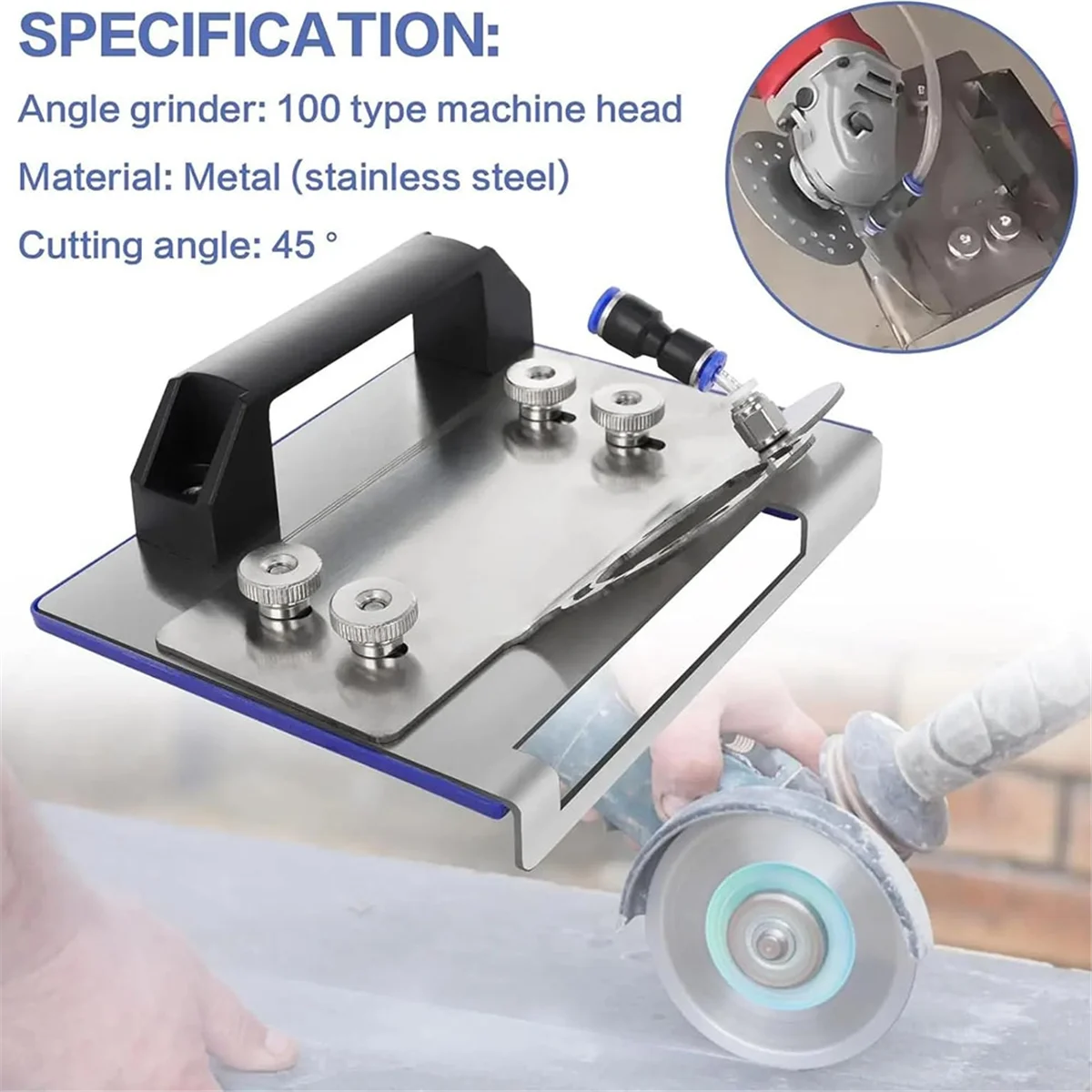 

Angle Grinder Stand for 45° Chamfer Cutting of Tiles - Special Cutting Stand, Angle Grinder Fixed Stand, Sturdy Stand