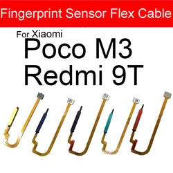 Fingerprint Home Sensor Flex Cable For Xiaomi Poco M3 M2010J19CG M2010J19CI For Redmi 9T Touch Connect Fingerprint Power Button