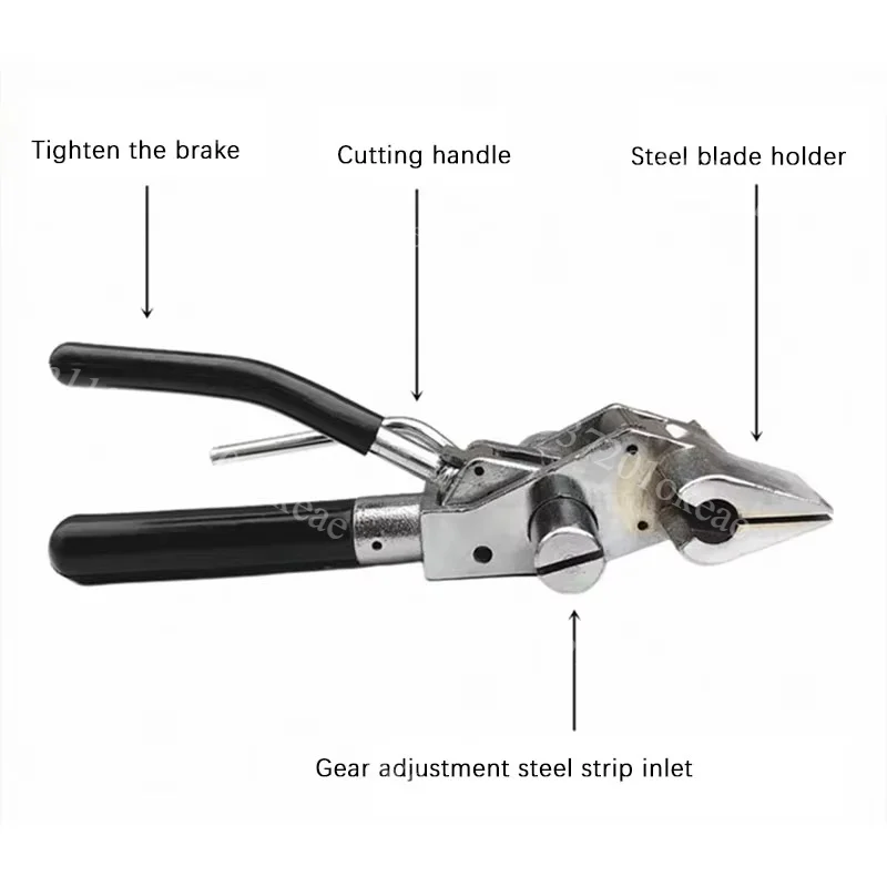 Stainless Steel Banding Tool Steel Strap Tensioner & Cutter for Metal Band Buckle Fastening