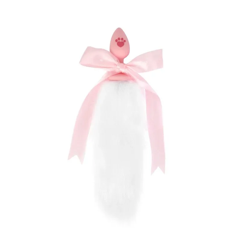 Tapón Anal de cola de zorro de silicona para parejas, juego de rol con garra de gato, masturbación de cola Real, juguete sexual, juego de coqueteo para adultos, tapón Anal