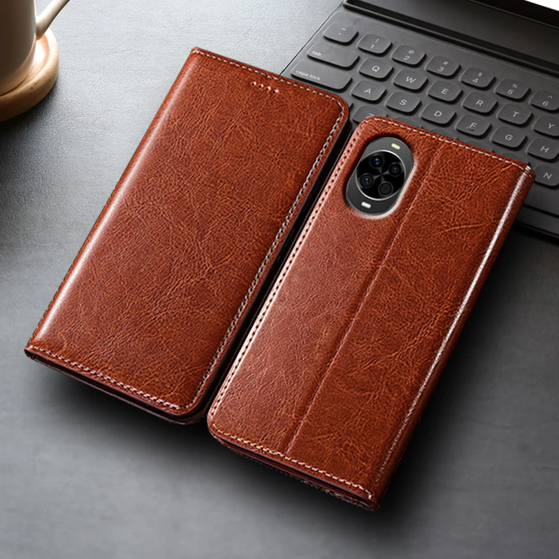 

Crazy Horse Genuine Leather Flip Case For Huawei Nova 8 8i 9 9Z 10 11 11i 12 12i 13 13i 14 SE Pro Ultra Phone Cover Card Cases