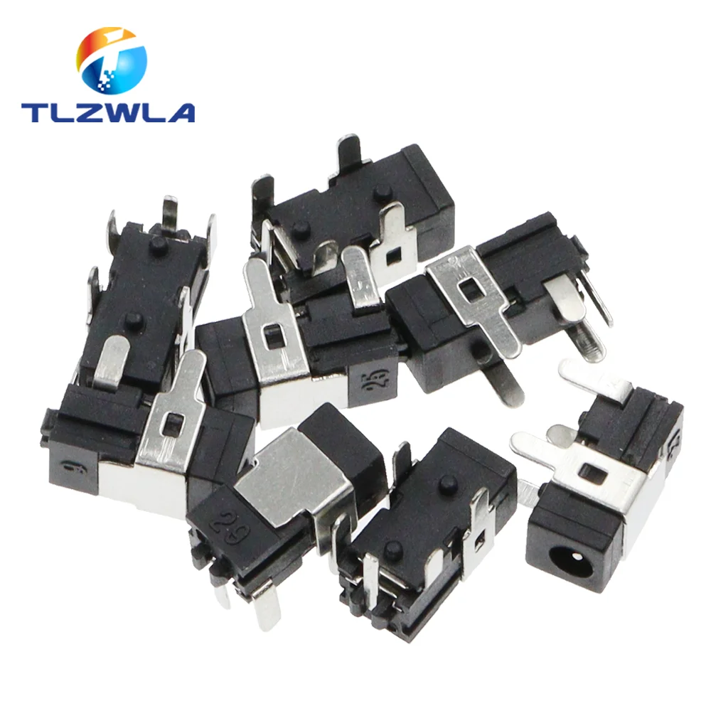 10PCS High Quality DC Power Socket Jack DC-011 Pin=0.7 Needle Size Adaptation 2.5mm*0.7mm Power Female Plug 2.5x0.7MM