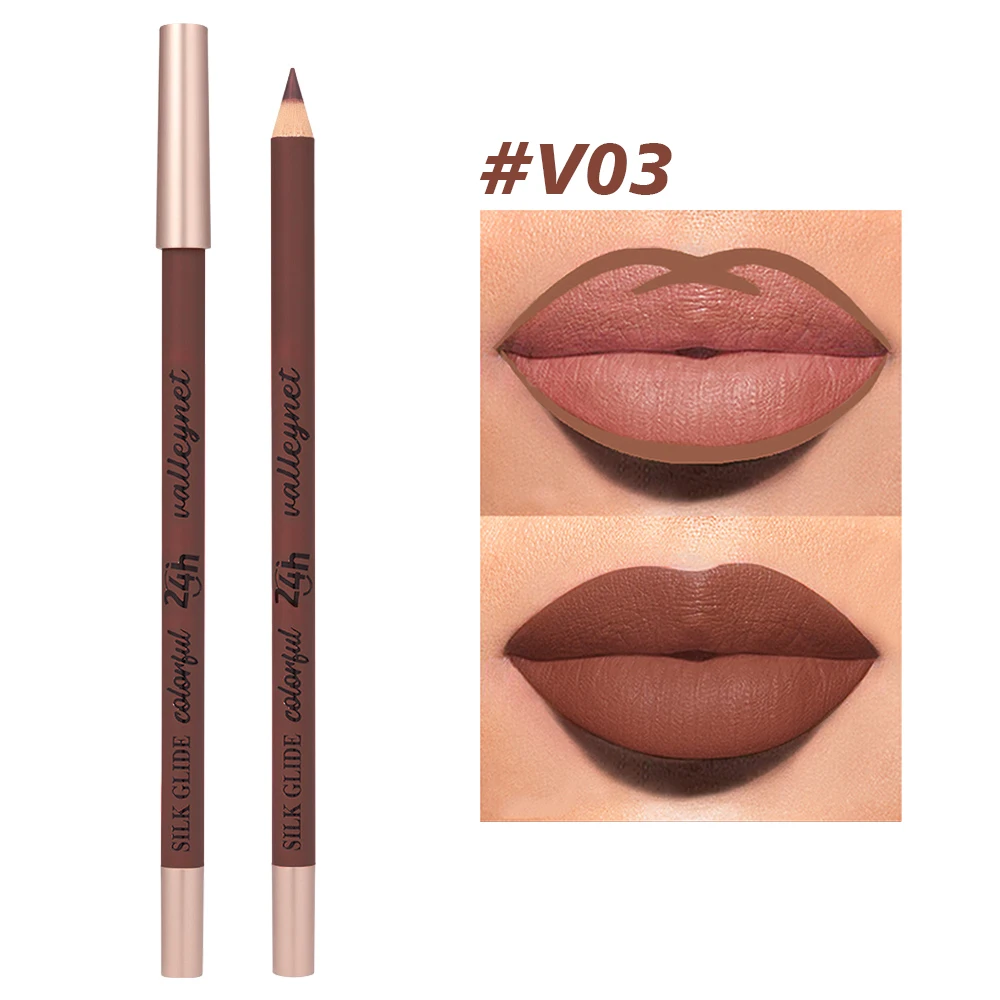 3 قطع من بطانة الشفاه المخملية غير اللامعة ذات تأثير طويل الأمد، لون بني، مزيج من اللون الأرجواني، يخلق مكياجًا طبيعيًا يوميًا