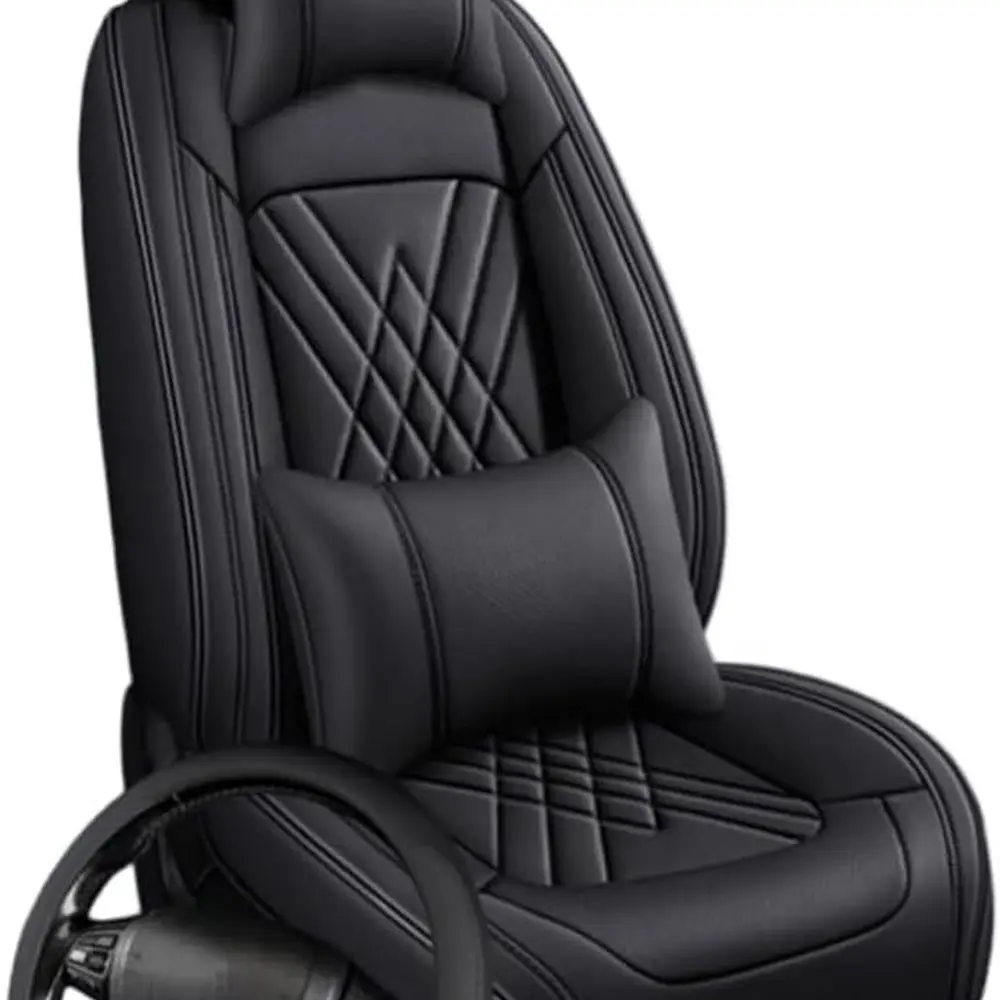 

Luxury Waterproof Faux Leather Seat Covers for Mercedes-Benz C-Class All-Terrain, Durable Breathable A/Black Cushion Protectors