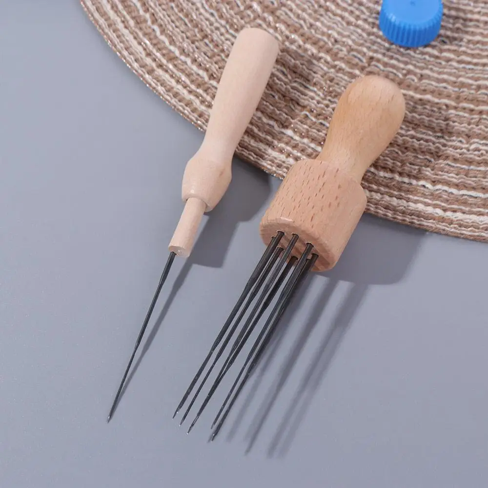 

34Pcs/Set Creative Felting Needles with Bottle 3 Sizes Felting Needles Wooden Handle Wool Felting Needles Kit with Storage Box