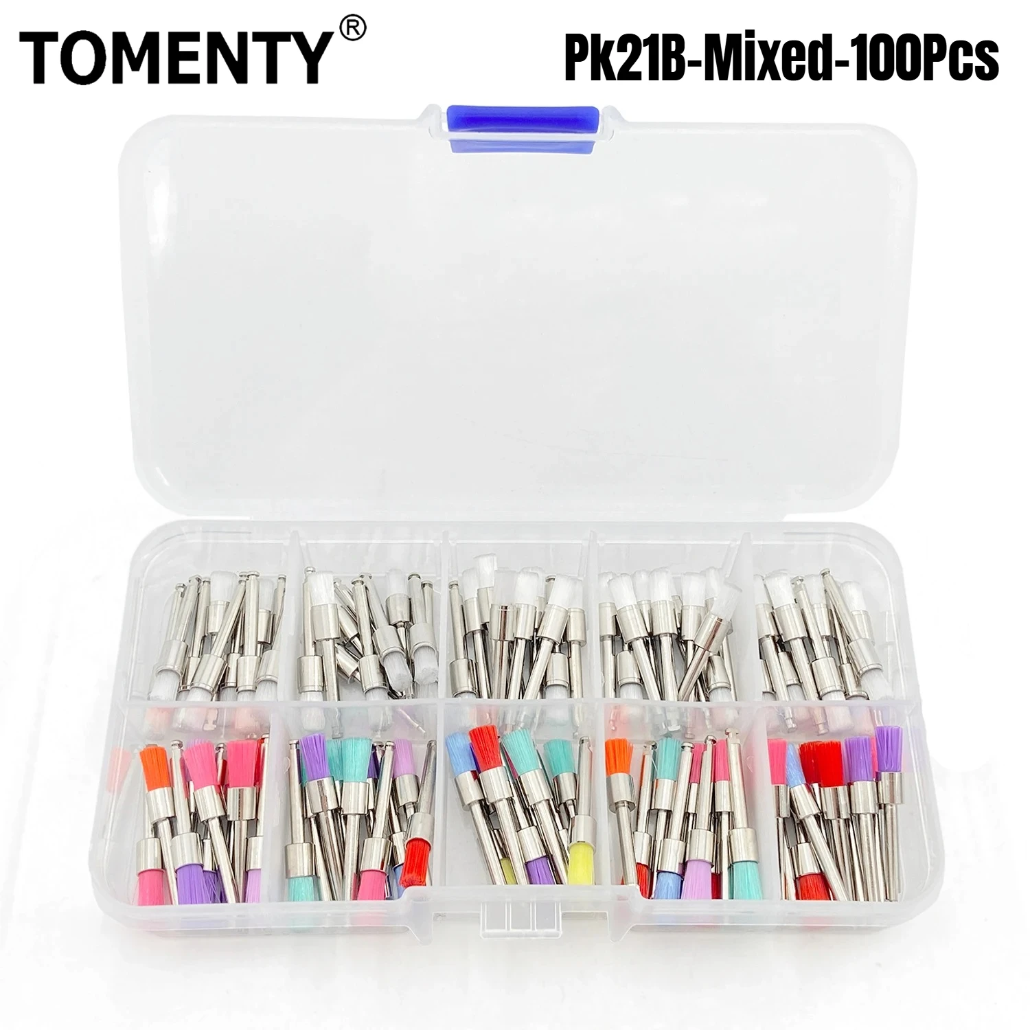 

100Pcs Dental Materials Prophy Prophylaxis Brush Colour White Nylon Polishing Brushes RA Shank 2.35mm Dentistry Polisher