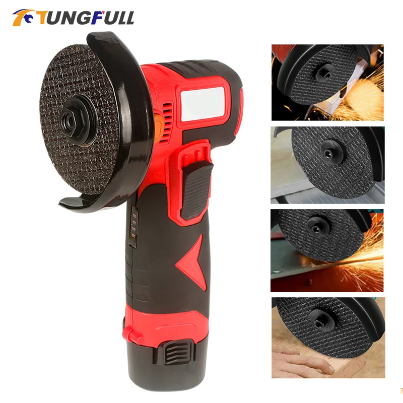 12V Mini Angle Grinder Brushless Cordless Small Polishing Machine Portable Diamond Cutting Power Tool Cutting Machine