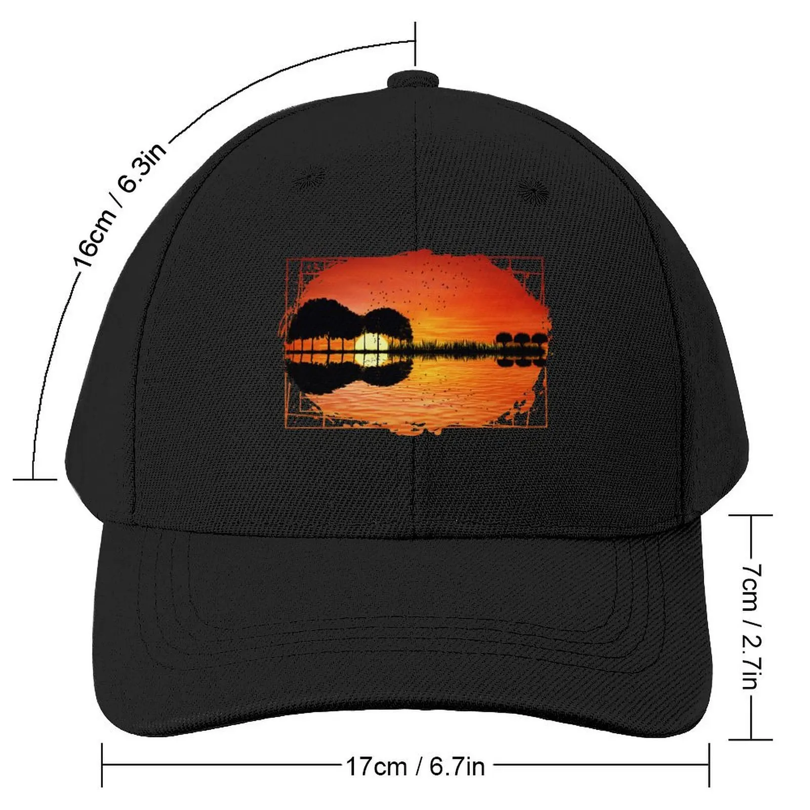 guitar island sunset Baseball Cap Sports Cap Golf Wear Thermal Visor Sunhat Women's Beach Men's