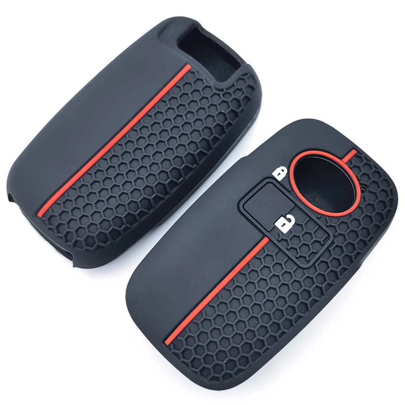 Funda de silicona para mando a distancia de coche, carcasa de mando a distancia con tapa para Toyota RAIZE para Daihatsu Rocky, accesorios para llavero Fob de 2 botones