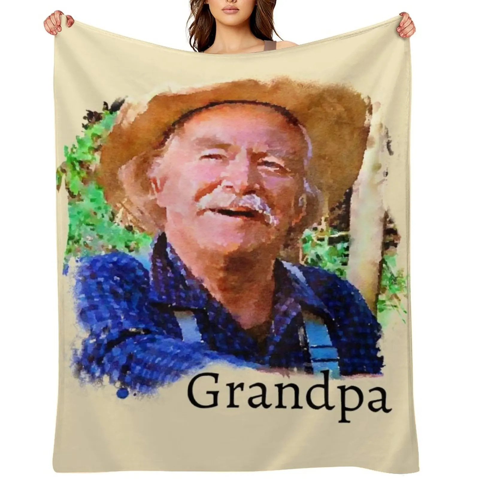 

Grandpa The Waltons Throw Blanket Hairy Vintage Thins Sofa Throw Blankets