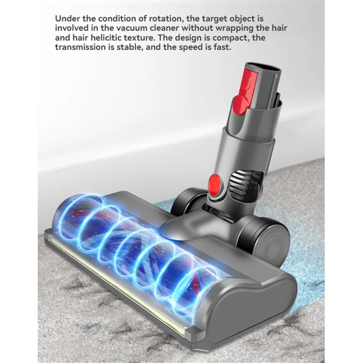 

ABRG для Dyson V10 Slim V12 Тонкие насадки для ковров из твердой древесины со светодиодной подсветкой V-образная щетка с турбощеткой и щетиной