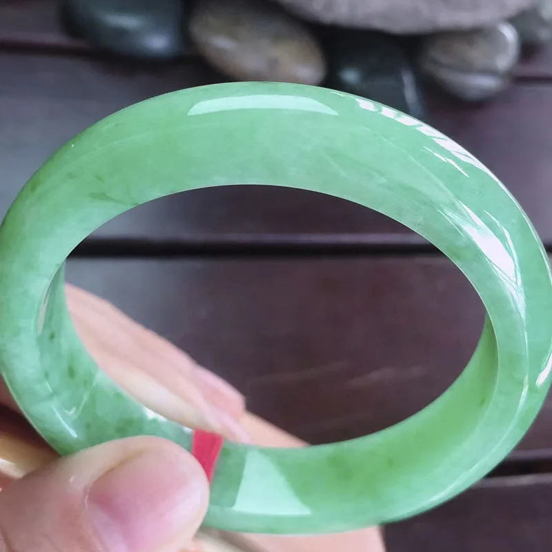 Factory Wholesale Myanmar Natural Emerald a Goods Full of Green Positive Ring Jade Bracelet