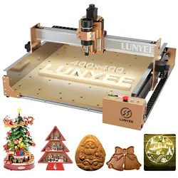 LUNYEE 4040 Pro CNC Router Machine 3-Axis CNC Engraving Machine Z-axis ball screw design Suitable For Wood Acrylic Aluminum