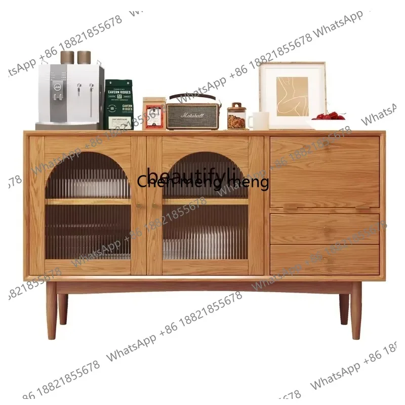 ss 26 Solid Wood Dining Edge All-in-One Cabinet Household Restaurant Modern Minimalist Storage Tea Cabinet