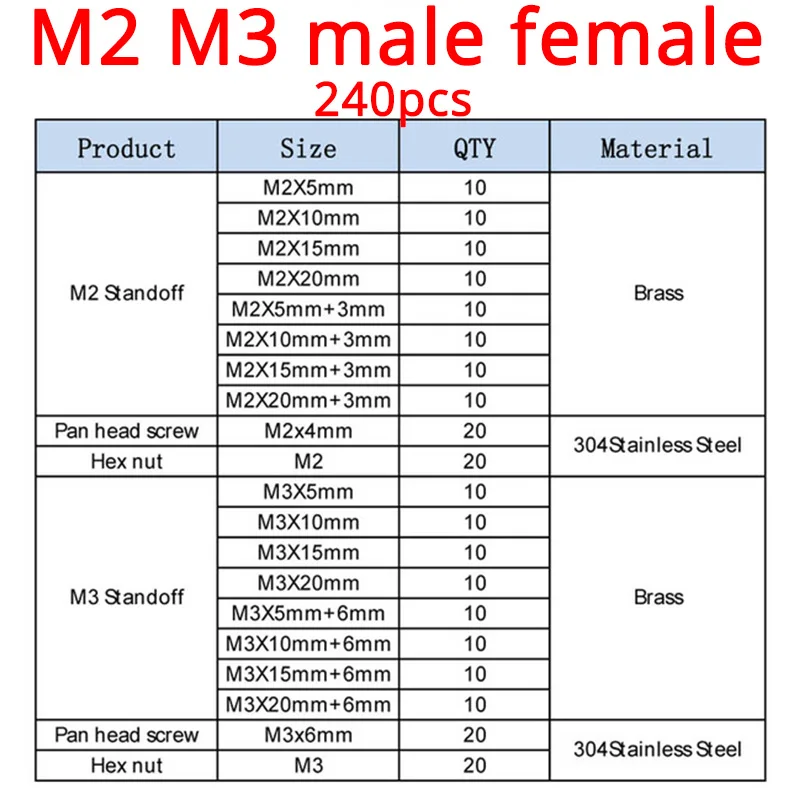 M2 M2.5 M3 M4 النحاس عرافة المواجهة فاصل ذكر أنثى موضوع عمود المسمار الجوز جبل PCB اللوحة فاصل الترباس مجموعة متنوعة