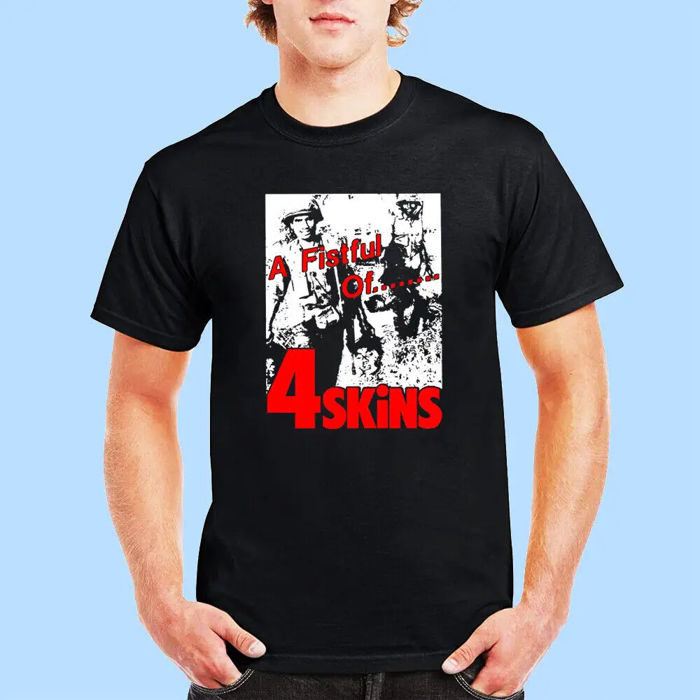 New 4 Skins 4Skins Skinhead A Fistful of Black T Shirt Size L XL