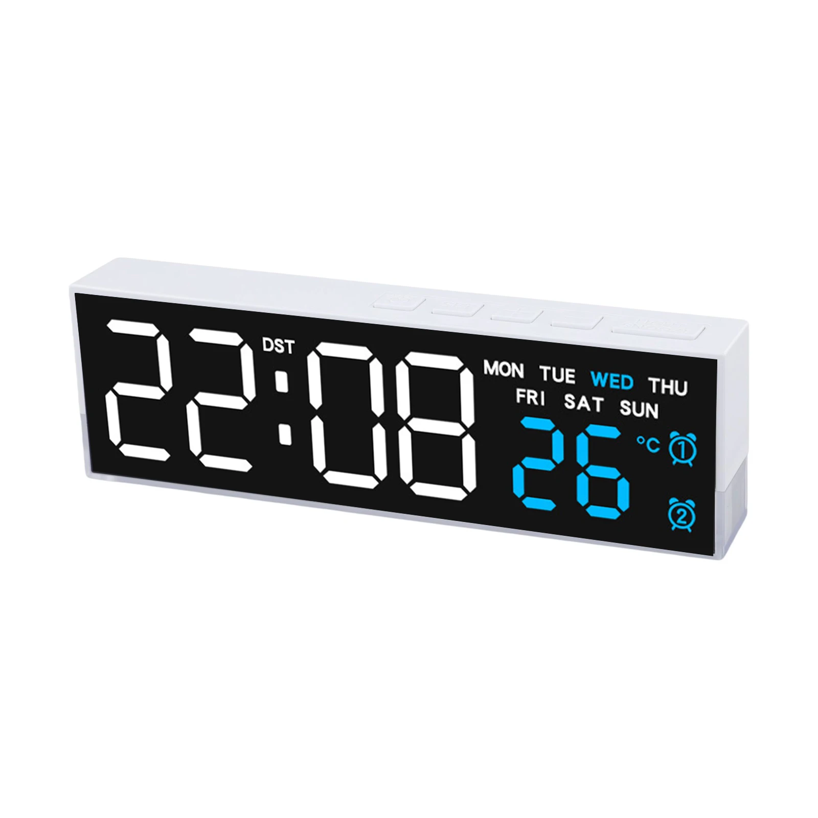 Adjustable Brightness Multifunctional Clock Room Temperature Monitor Celsius And Fahrenheit Easy On The Eyes Soft Glow Light